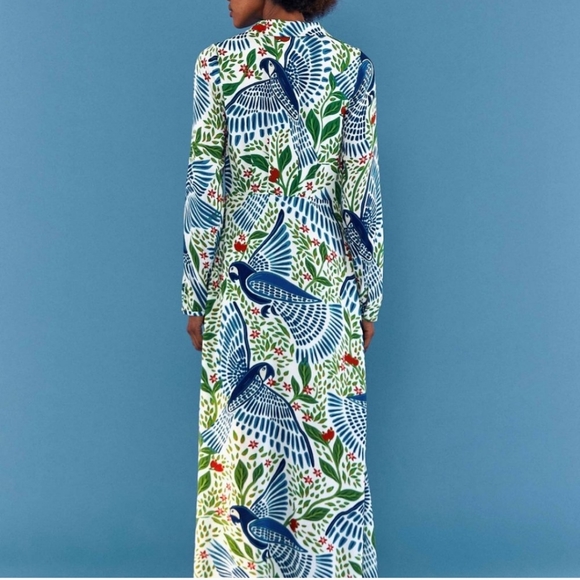 Medium Blue Macaw Flight Maxidress - Picture 5 of 5